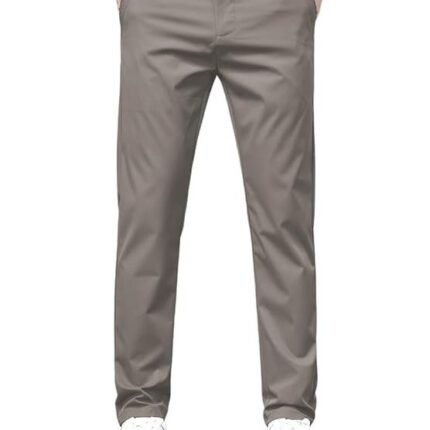 Men's Stylish Slim-Fit Casual Trousers, Stone Grey