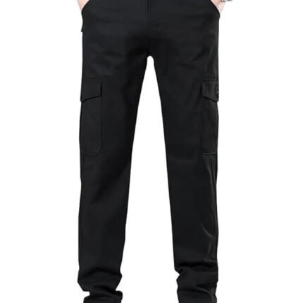 Men's Cargo Cotton Pants, Black