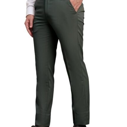 Men's Premium Stretchable Formal Trouser, Dark Green