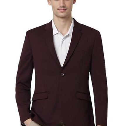 Men's Neo Slim Knit Textured Blazer, Wine