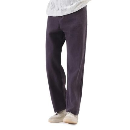 Men's Loose Mid Rise Jeans Purpple
