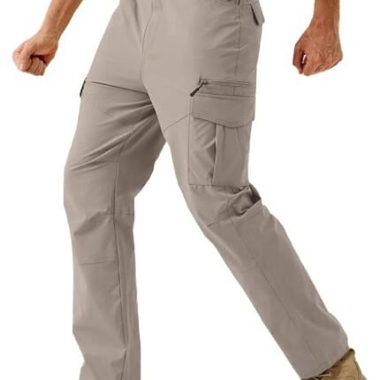 Men's Functional Straight-Fit Cargo Pants - Beige