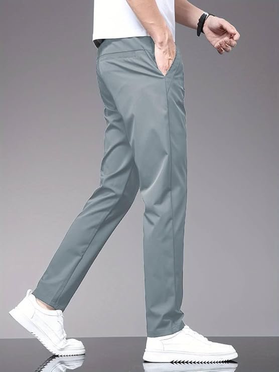 Men's Regular Casual Trouser - Grey - Image 2