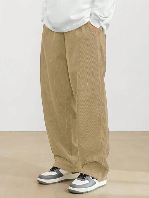 Men's Stretchable Sweatpant Trouser, Beige - Image 3