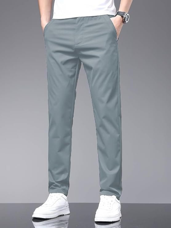 Men's Regular Casual Trouser - Grey - Image 4
