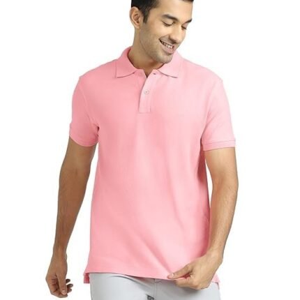 Men's Solid Relaxed Fit T-Shirt, Pink