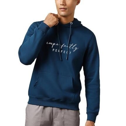 Printed Hoodies for Man, Navy Blue