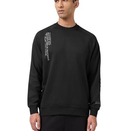 Men's Full Sleeve Active Out Sweatshirt, Black