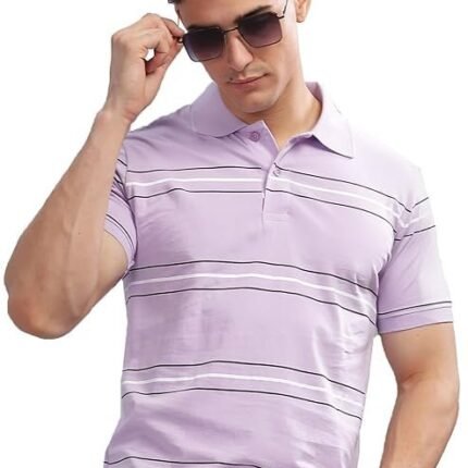 Polo T-Shirt for Men, Light Purple
