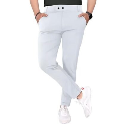 Men's Lycra Trousers, White