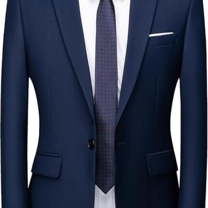 Men's Stylish Party Casual Breasted Blazer, Royal Blue