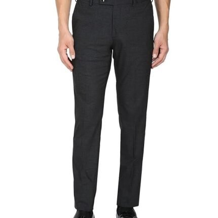 Men's Mid Rise Tailored Formal Trousers, Black
