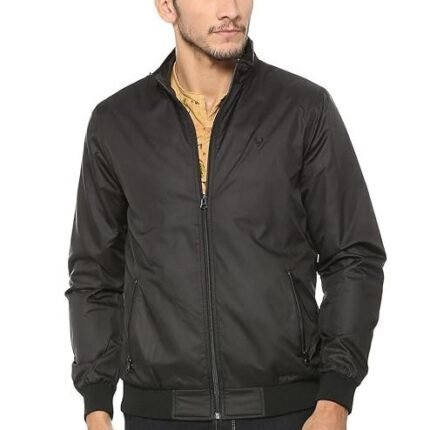 Men's Polyester Casual Jacket, Black