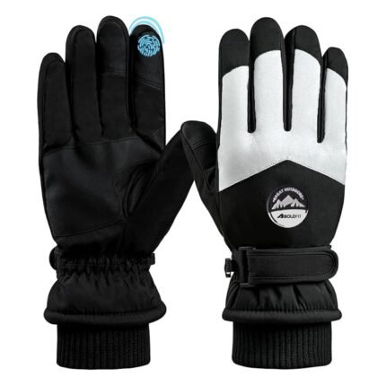 Unisex Winter Ski Gloves - Black