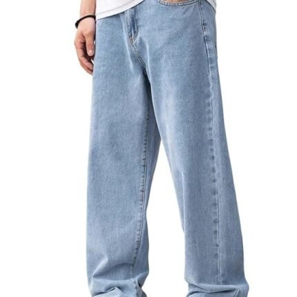 Mens Regular Fit Mide Rise Jeans - Light Blue
