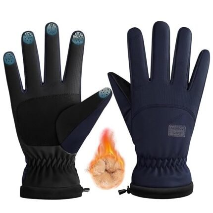 Winter Gloves for Men and Women, Navy Blue
