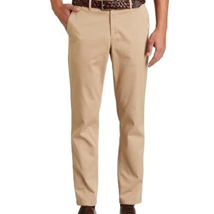 Men's Regular Fit Flexi Waist Casual Pants, Beige