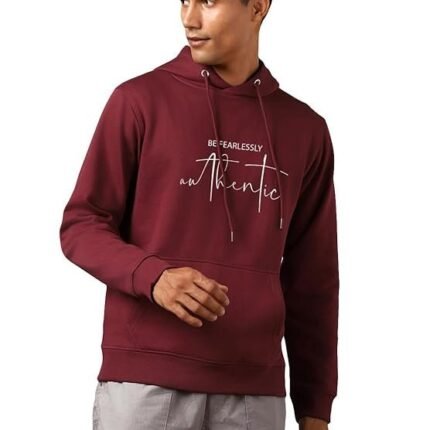 Printed Hoodies for Man, Maroon