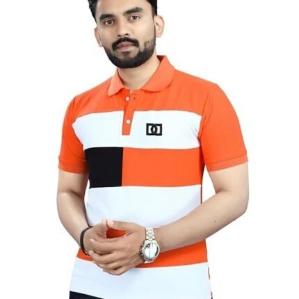 Men's Half Sleeve T-Shirt, Orange