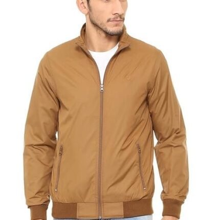 Men's Polyester Casual Jacket, Brown