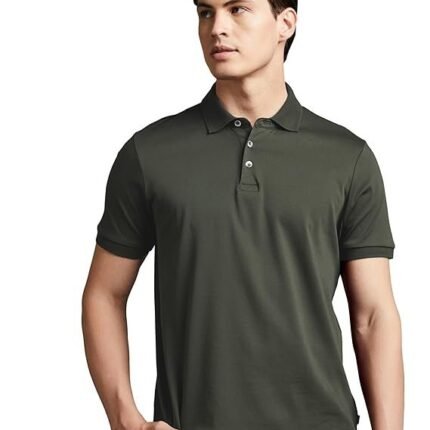 Men's Solid Super Soft Classic Polo T-Shirt, Dark Grey