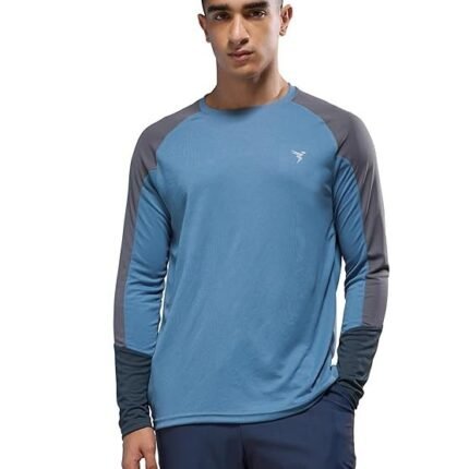Men's Polyester Slim Fit T-Shirt, Blue