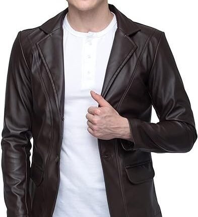 Men's Slim Fit Solid Casual/Formal Blazer, Brown