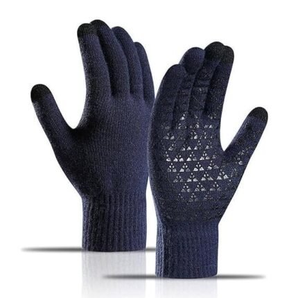 Winter Cycling Gloves for Men & Women with Touchscreen Finger - Blue