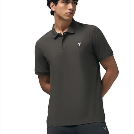 Men's Half Sleeve Polo T-Shirt, Dark Grey