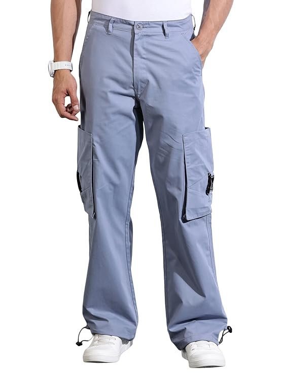 Men's Solid 6 Pocket Chino Pants - Blue