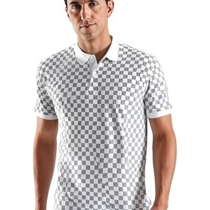 Men's Polo Printed T-Shirt, White