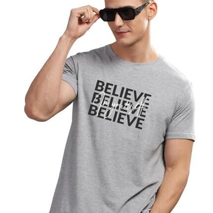Men's Printed T-Shirt, Grey