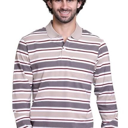 Full Sleeve Polo T-Shirt, Multicolor