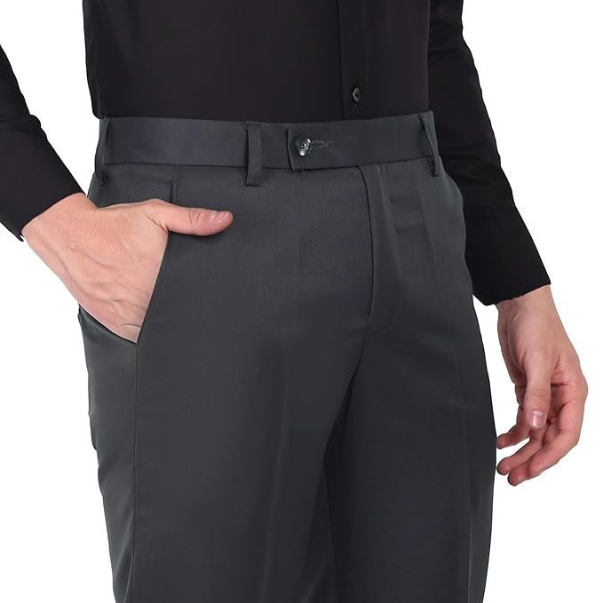 Men's Formal Pant, Dark Grey - Image 4