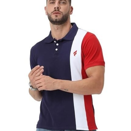 Men's Polo T-Shirts, Blue/Red