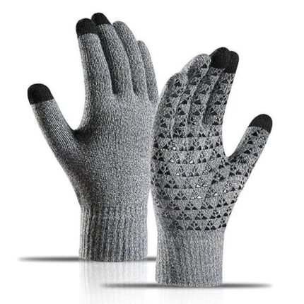 Winter Cycling Gloves for Men & Women with Touchscreen Finger - Grey