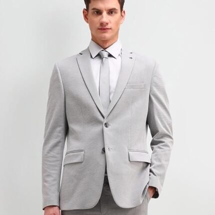 Men Business Casual Blazer, Dark Grey