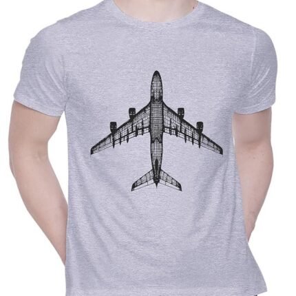 Graphic Printed T-Shirt for Unisex, Grey