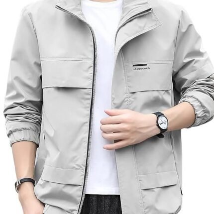 Lightweight Outwear Jacket, Grey