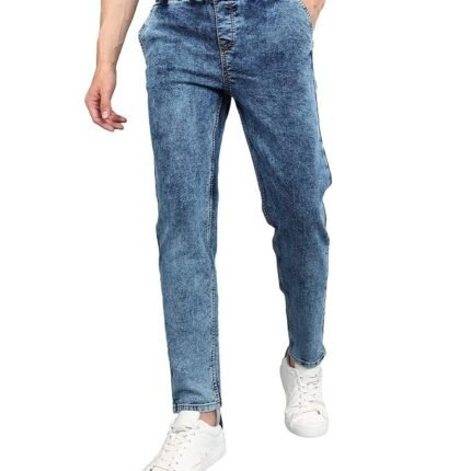 Men Mid Rise Regular Fit Jogger Jeans - Blue