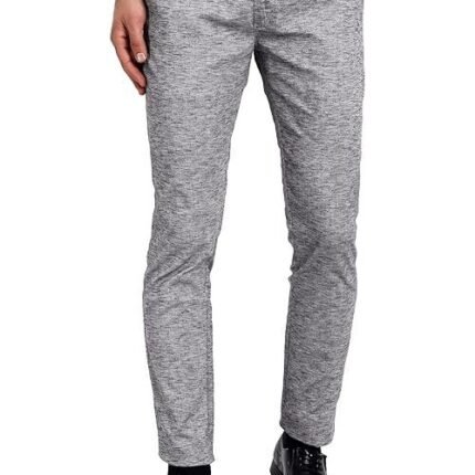 Men's Slim Fit Mid Rise Trouser, Grey
