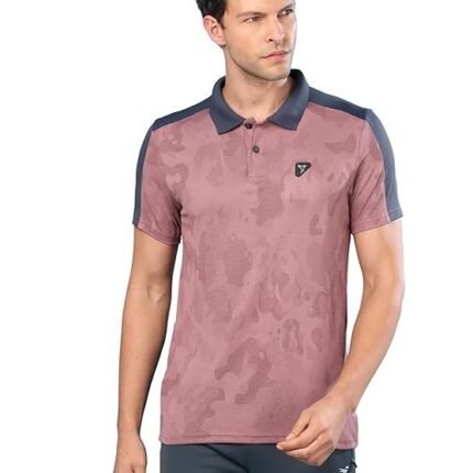 Men's Sporty Print Athleisure Polo T-Shirt, Multicolor